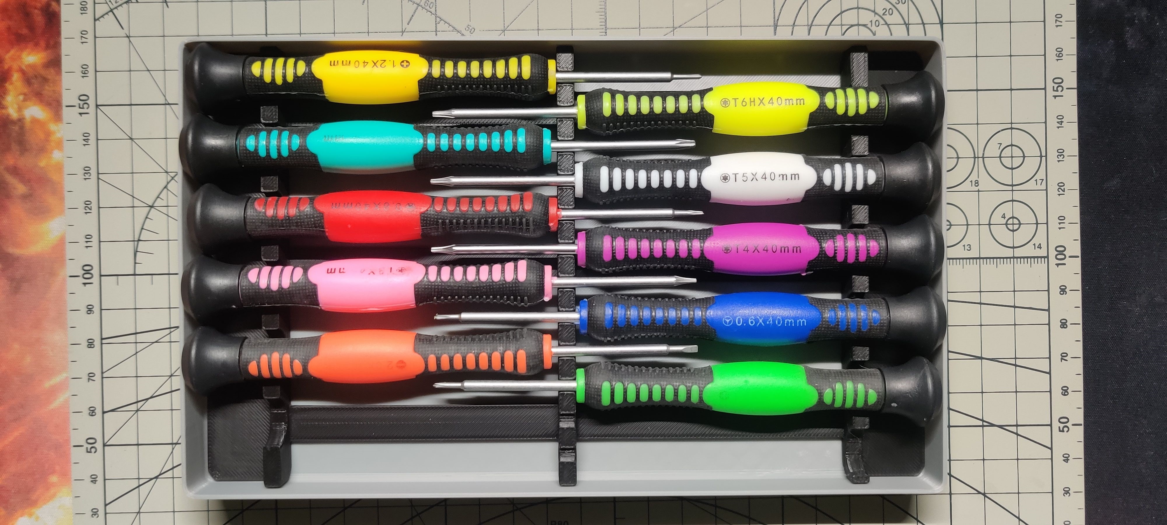 Insert for Precision Screwdrivers for Gridfinity Tray — thumbnail 2