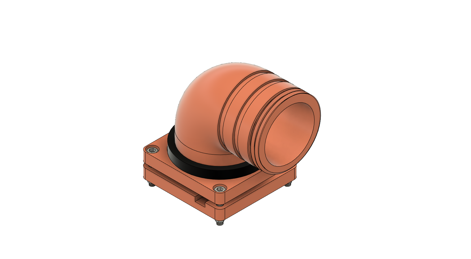 Printer Enclosure 65mm Right Angle Modular Exhaust by Scott Gibb Download free STL model