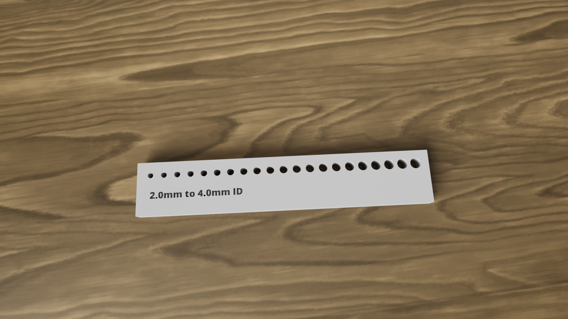 2mm to 4mm Hole Calibration Block
