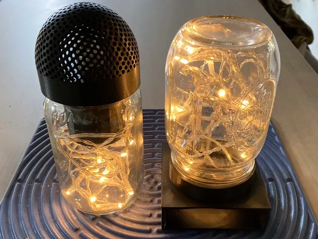 Square base for Firefly / Fairy LED light jar