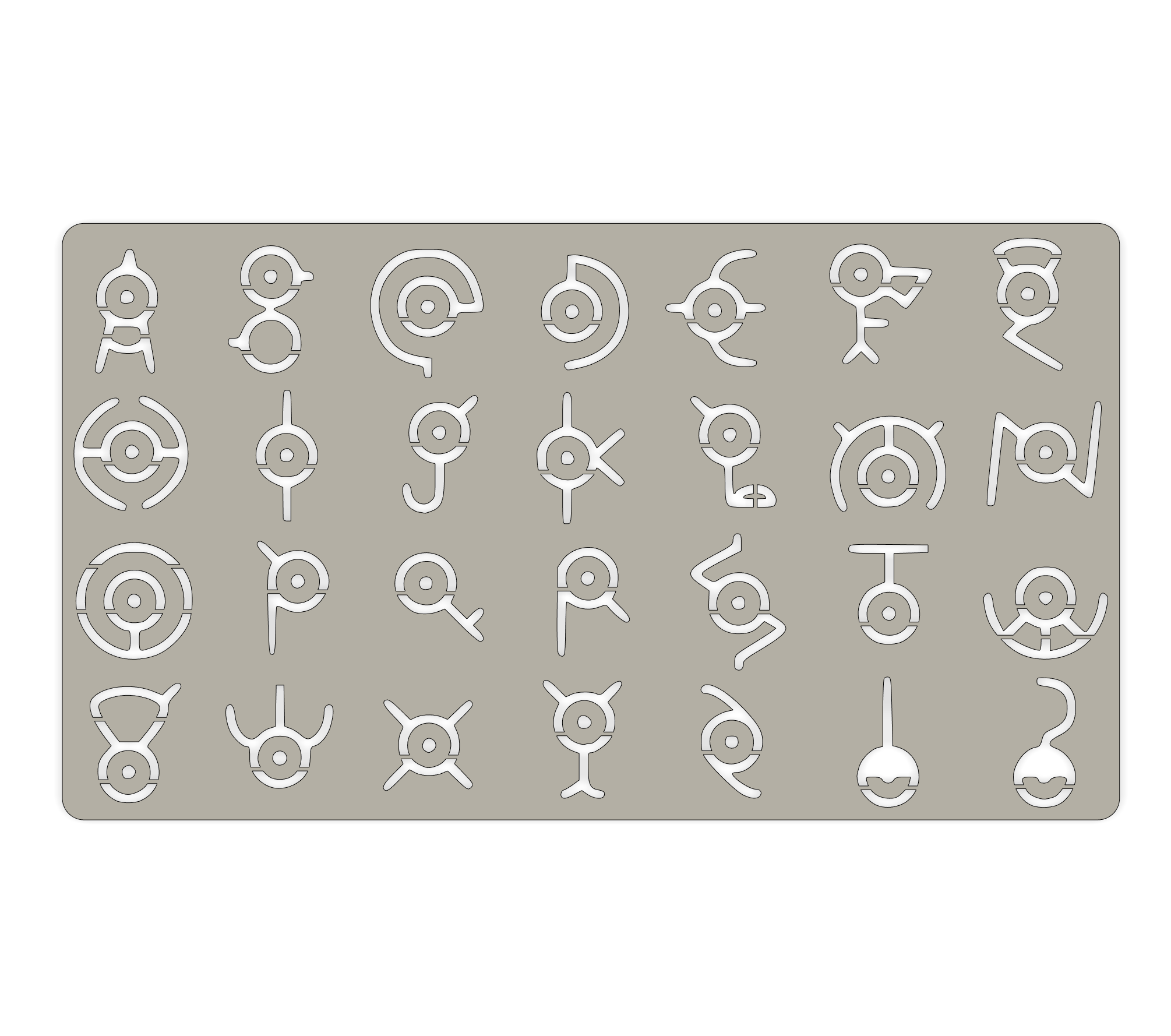 Pokemon Alphabet Drawing Template (fusion360)