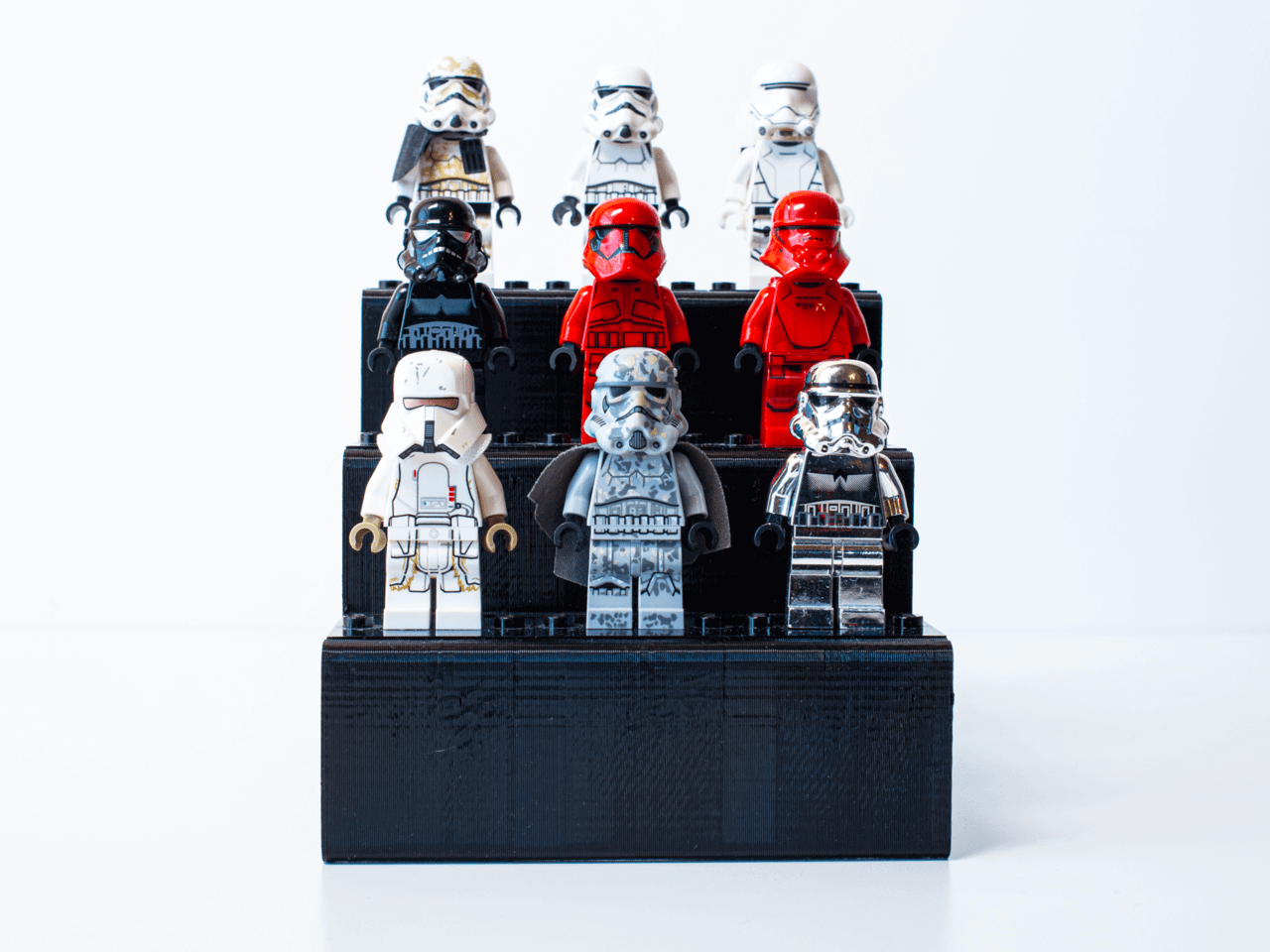 Tiered 9x LEGO Minifigure Display Stand