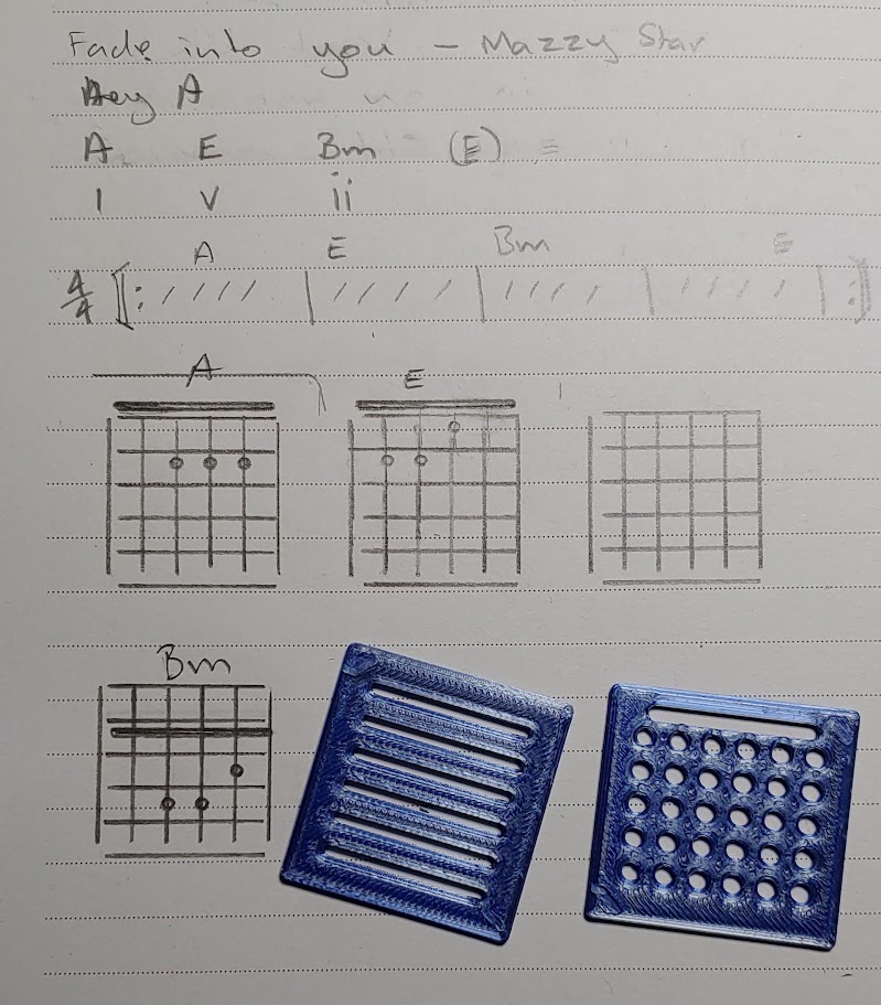 Guitar Chord Grid Rulers by Wayne Dollery Download free STL model