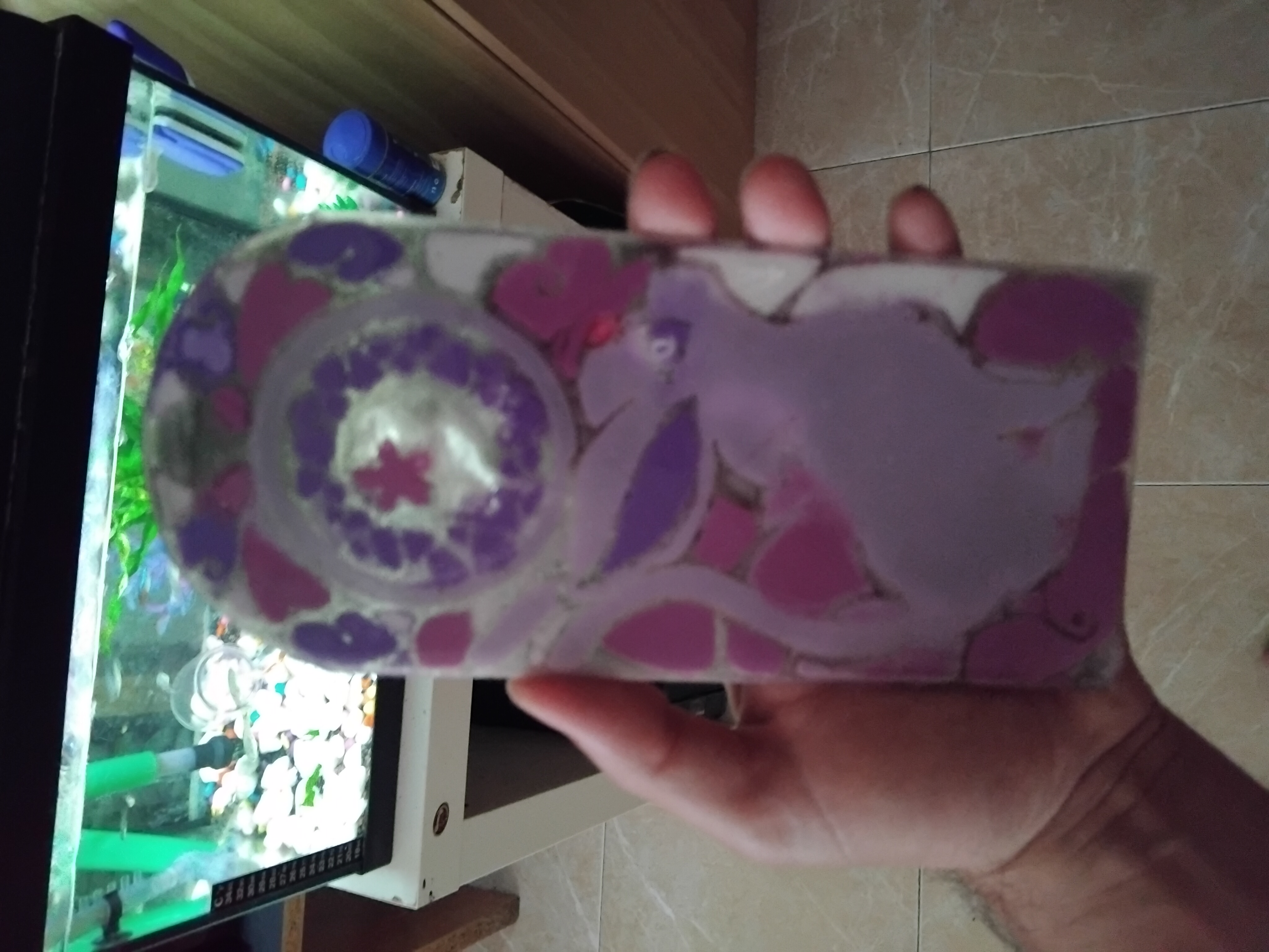 ventana vidriera de pokemon umbreon