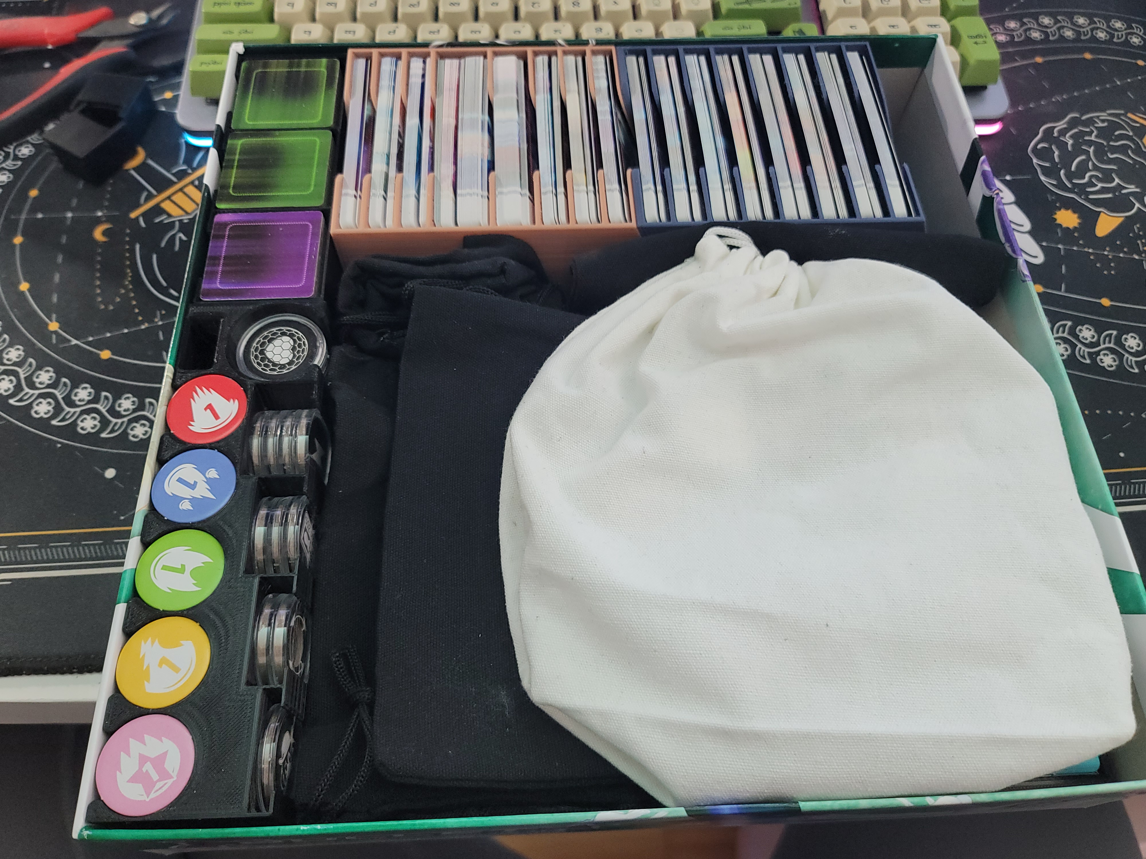 Bullet heart and star storage solution with coin capsules
