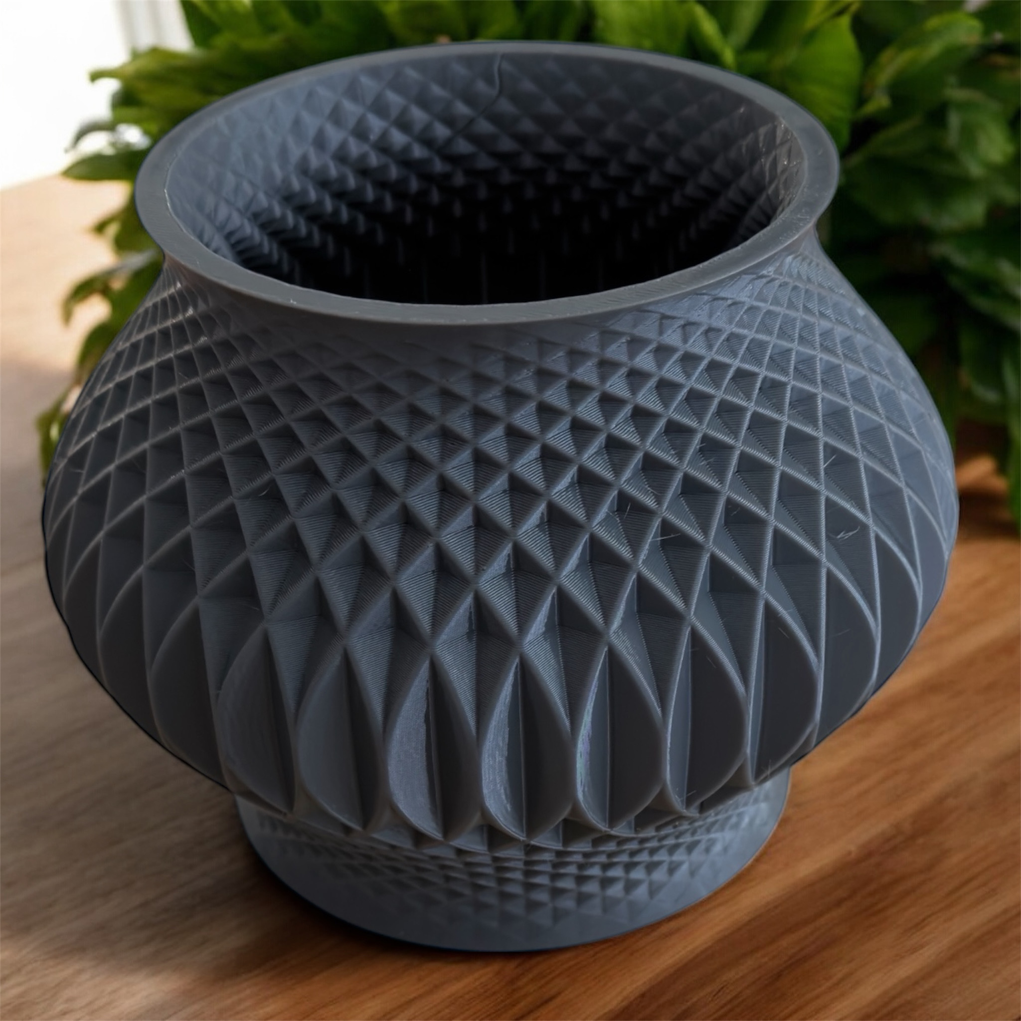 Parametrische 3D-Vase mit geometrischer Struktur