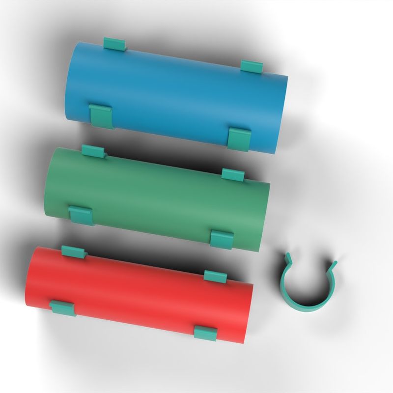 Wrapping Paper Roll Clips - Stop Rolls Unrolling, 4 Sizes, Snap On, No ...