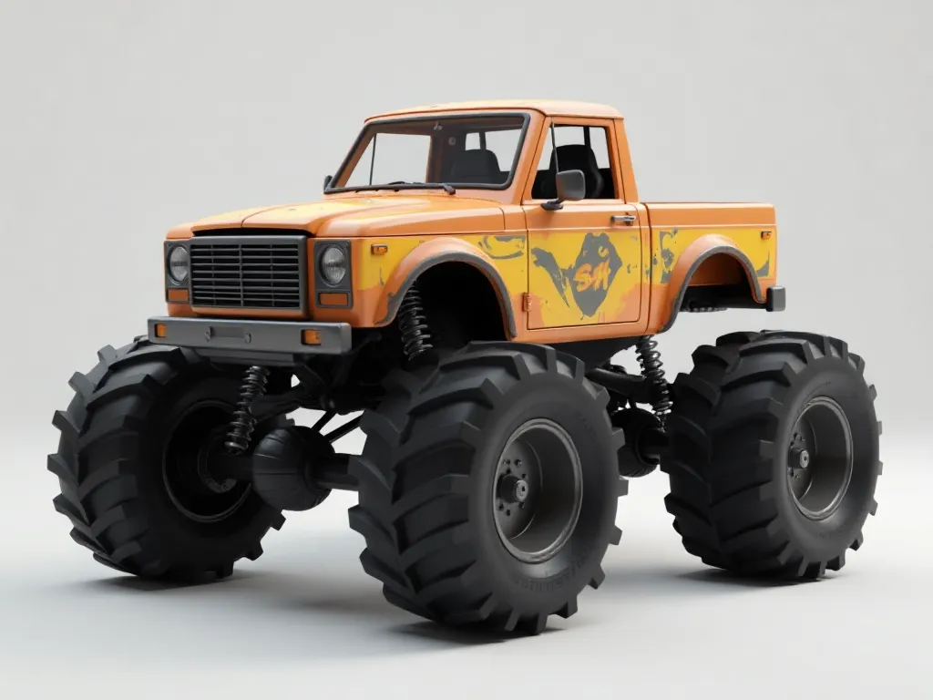 Mini Monster Truck 3D (With Lots Of Details)