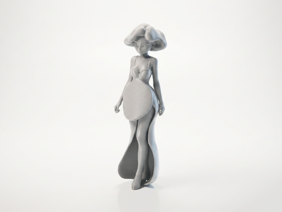 Pretty Dress Lady Figurine Female Figure 3D Printable