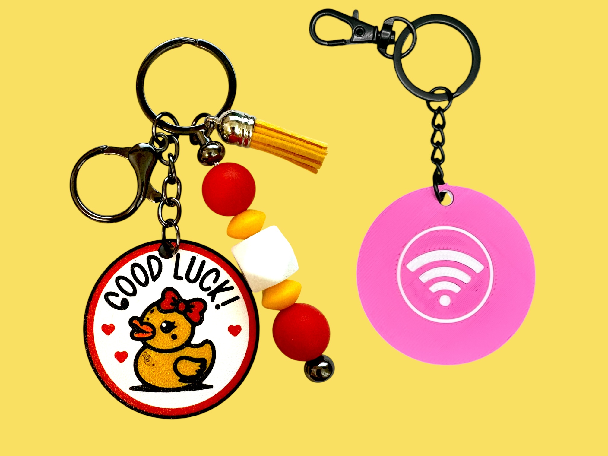 Lucky Duck NFC - Cheer Ducked - Rubber Ducky Keychain