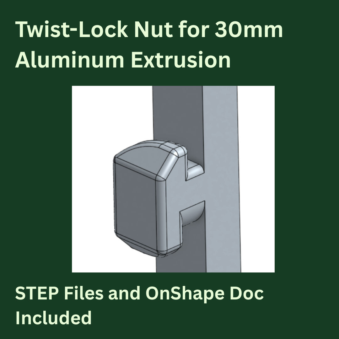 Twist Locking Nut for Aluminum Extrusion (30x30mm)