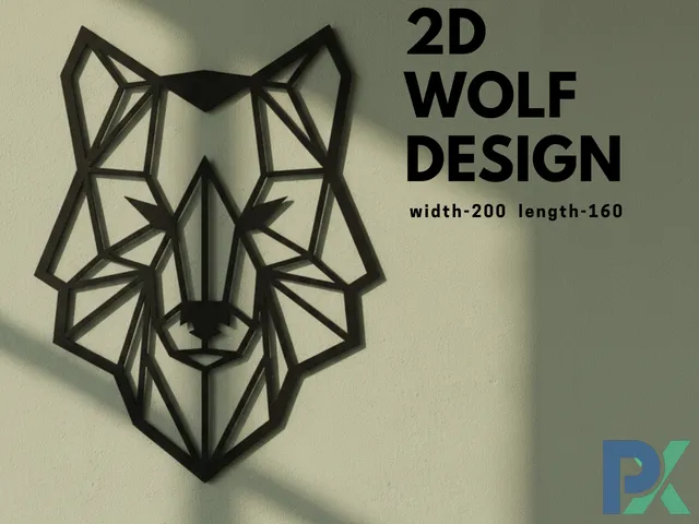 2D  wolf Design