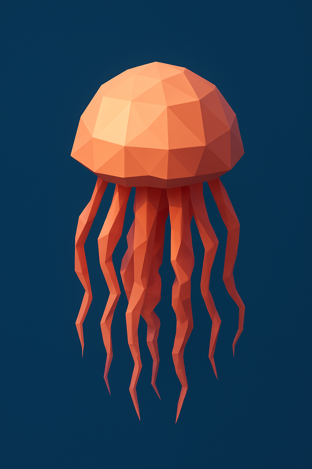 Low poly jellyfish