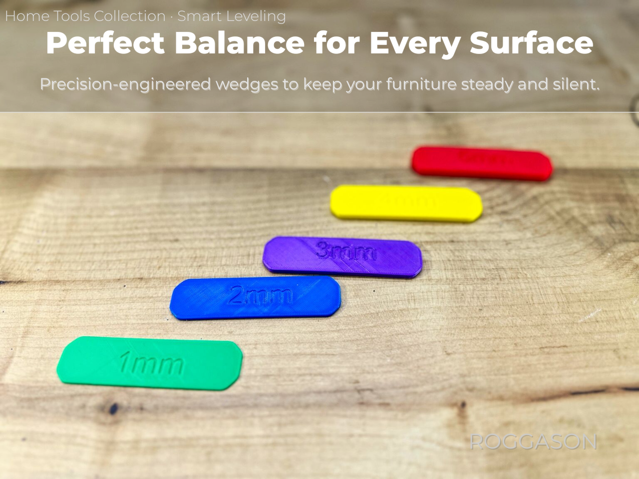 Furniture Wedge Set – 1 mm to 5 mm Precision Leveling Shims for Furniture & Appliances