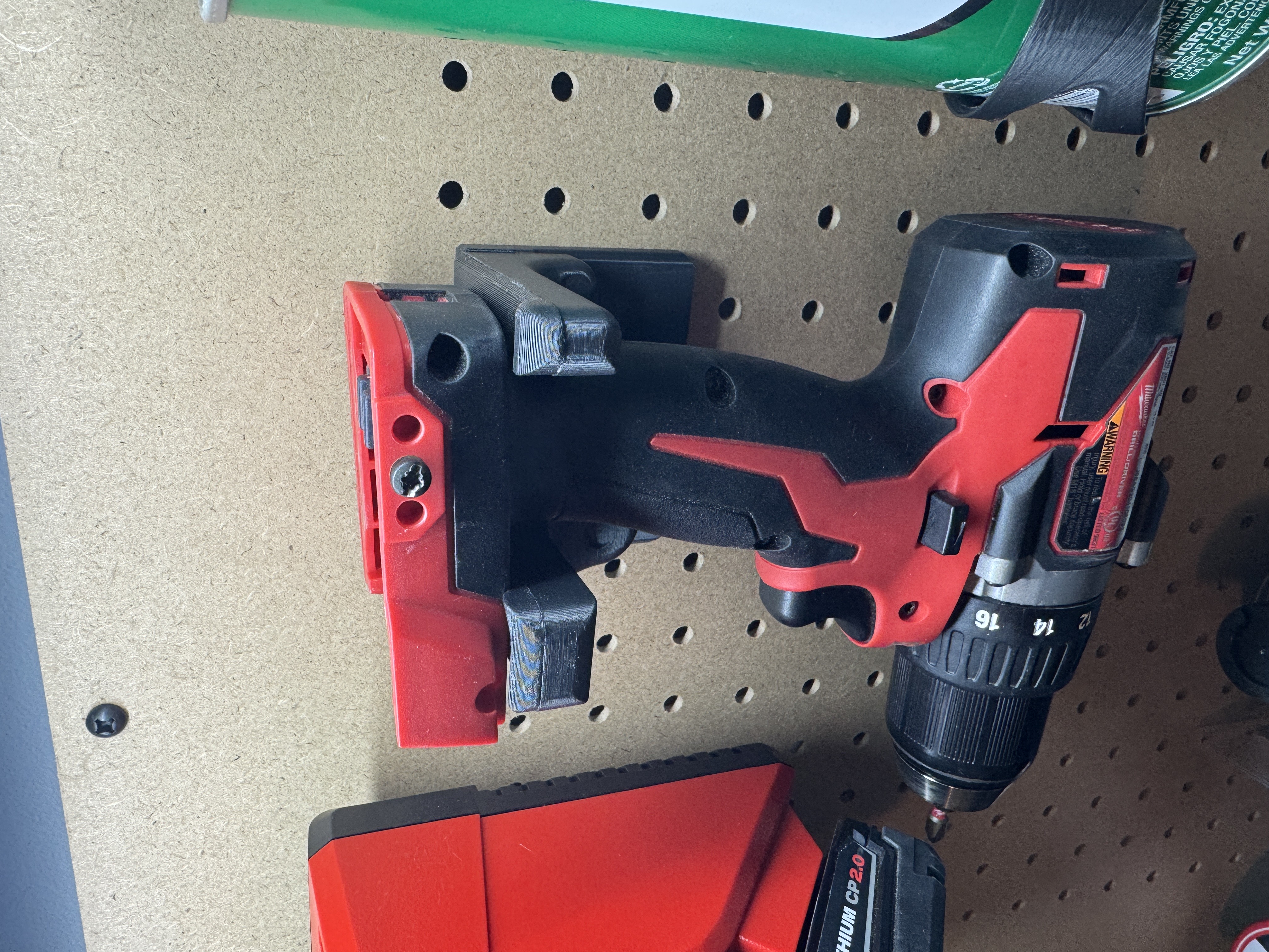 Milwaukee m18 Sy's Peglock pegboard mount