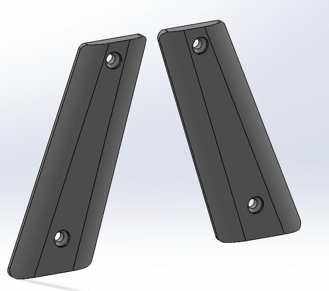 Blank Paintball 45 Grip Panels