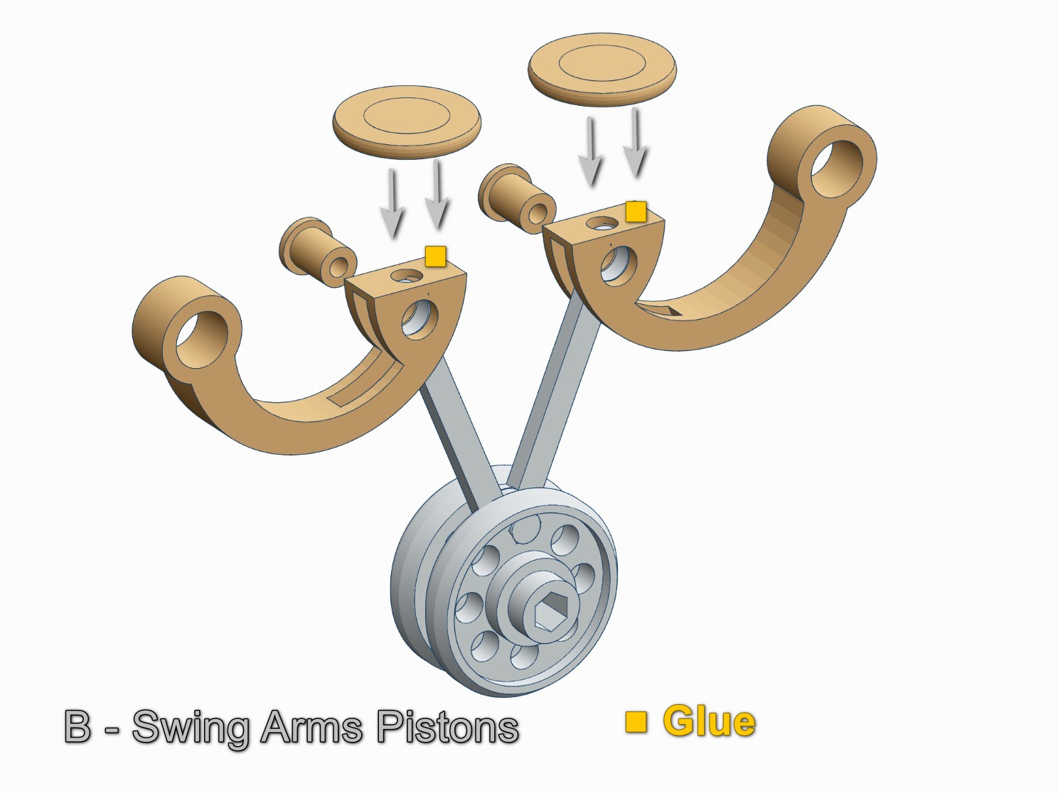 Miniatura 7 do modelo 3D V2-V4 Taurozzi Pendulum Engine