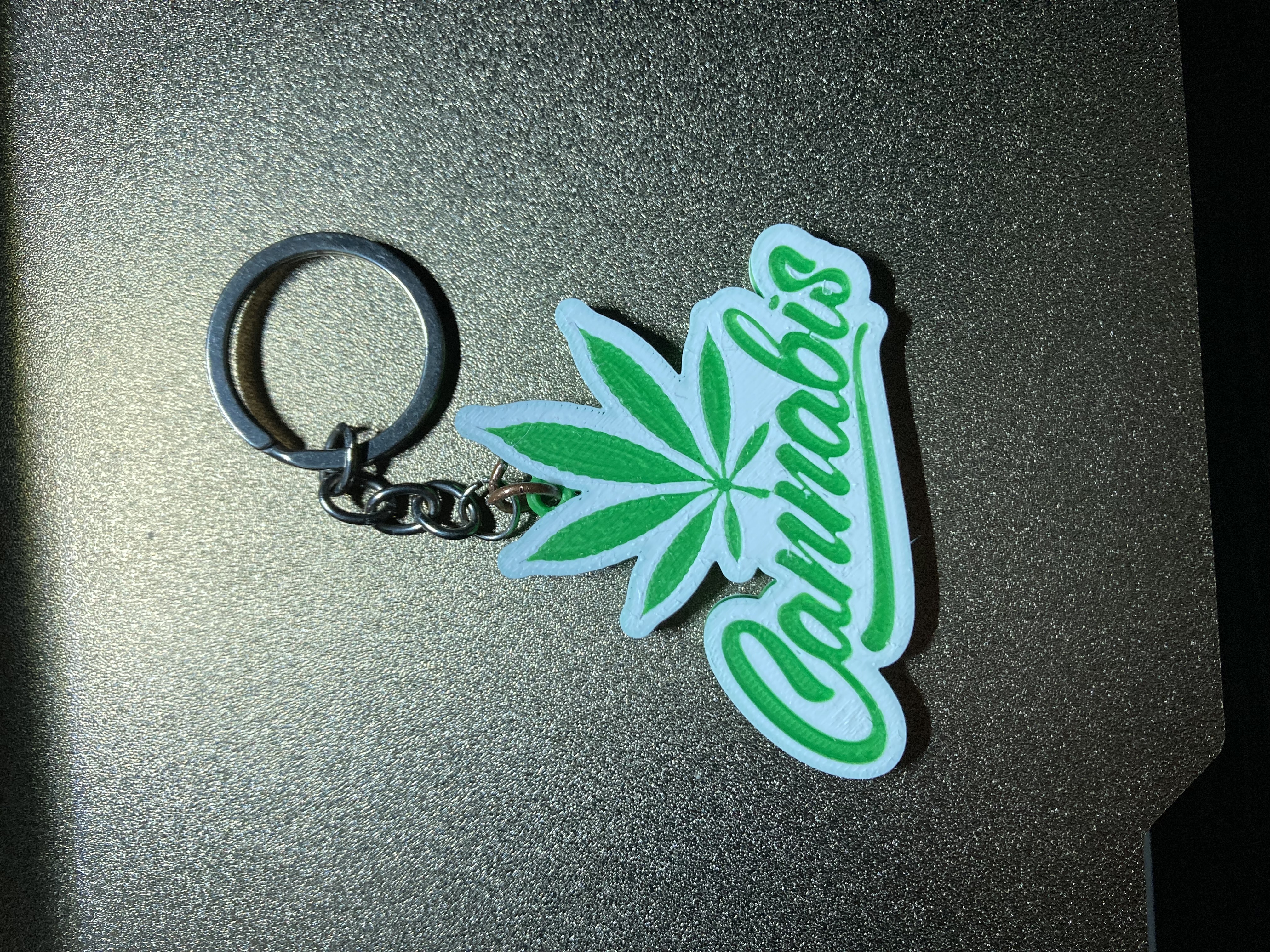 Keychain Cannabis 3D model