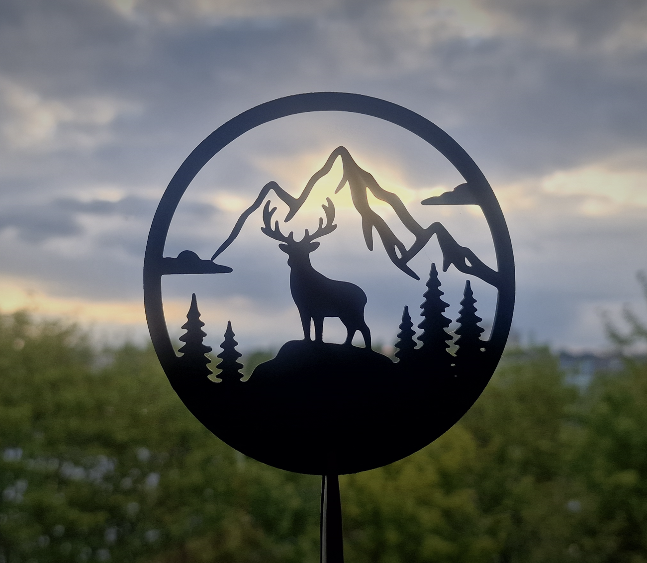 Deer with Mountains