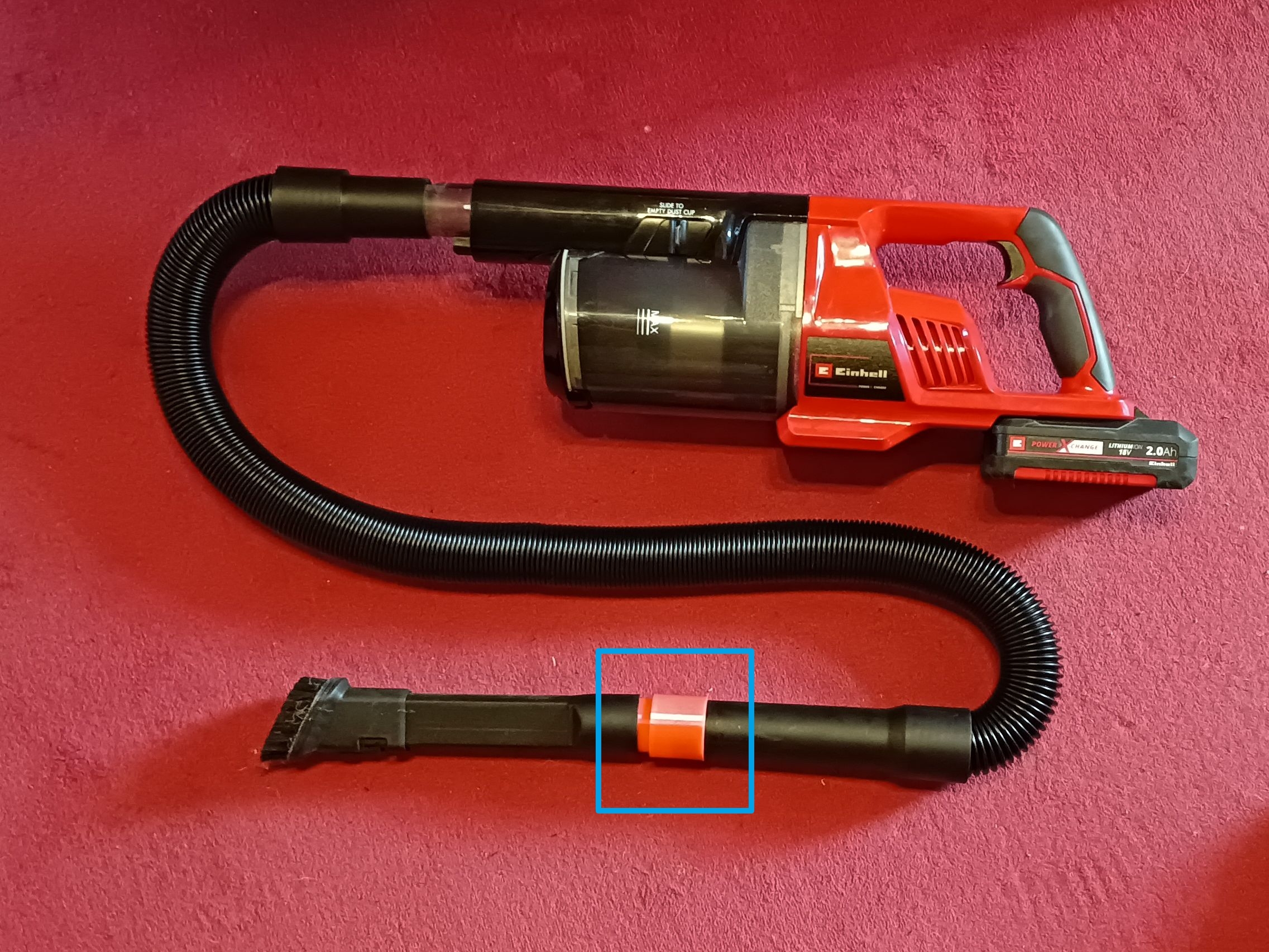 use Einhell vacuum cleaner TE-SV nozzles together with Einhell hose