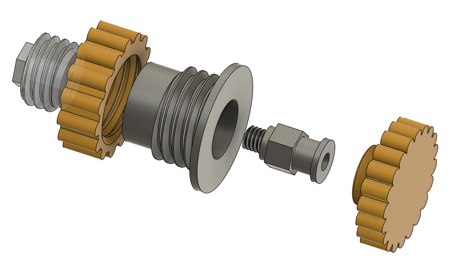 Filament pass-through Bowden M6 coupler