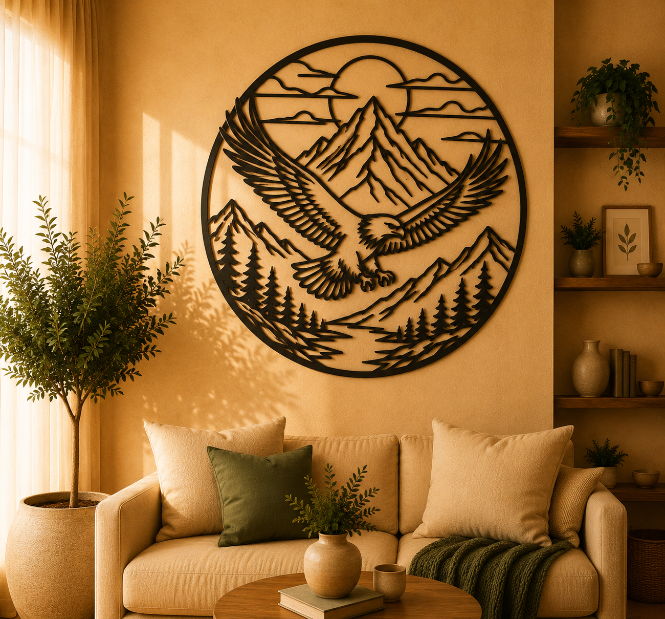 Majestic Eagle Mountain 2D Wall Art