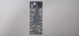 Festive Town Square Christmas Tree Bookmark
