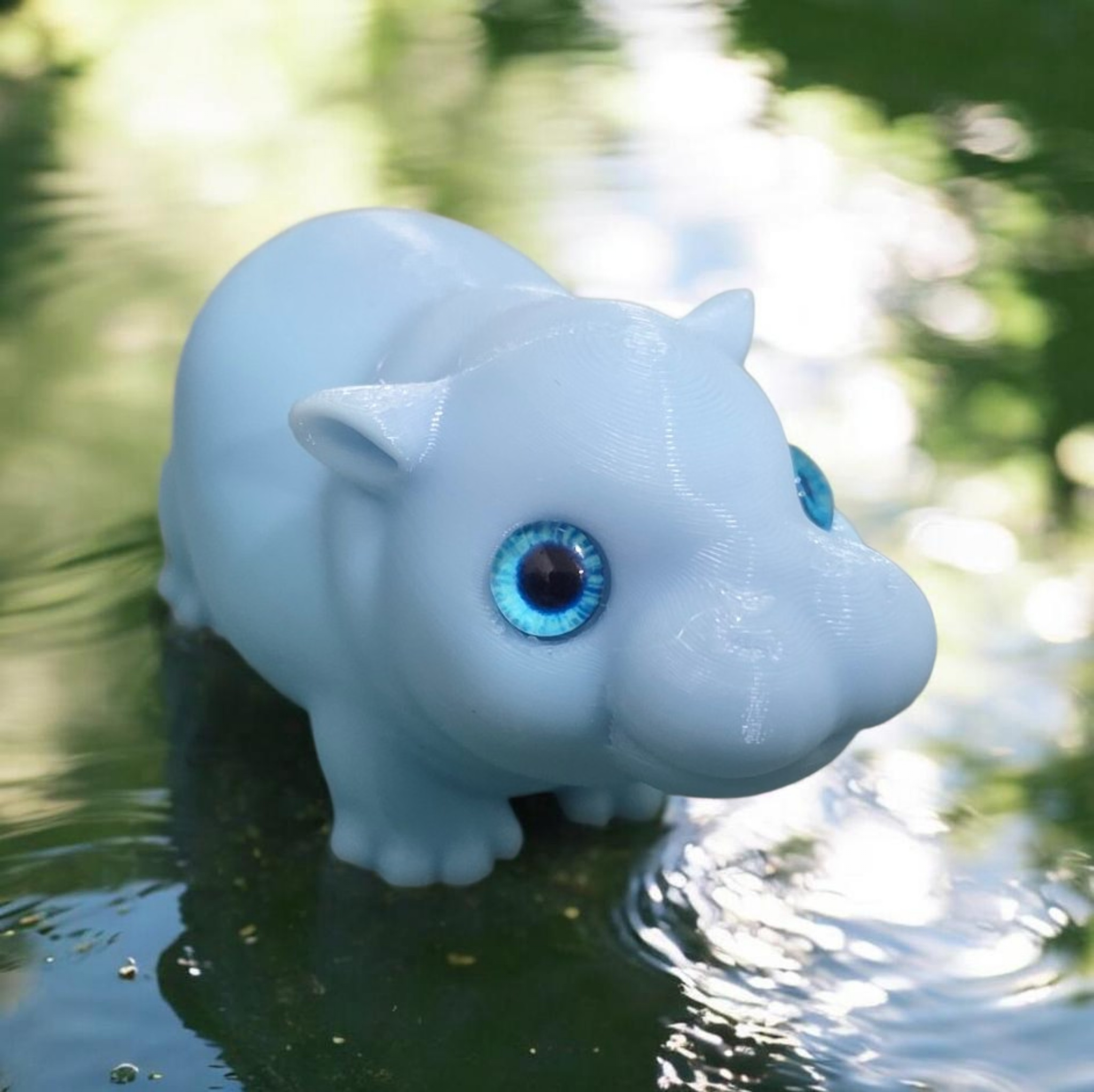 Baby Hippo - 6mm and 8mm glass eye compatible