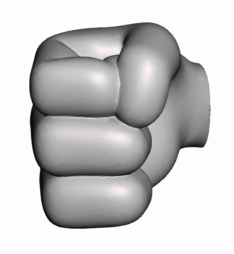 cartoon closed hand