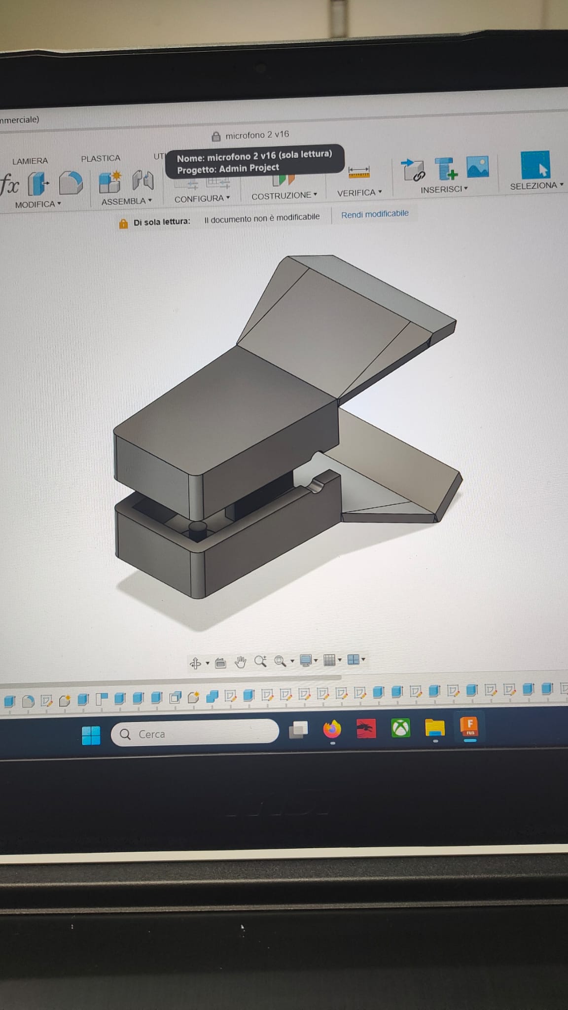 Pinza reggi microfono
