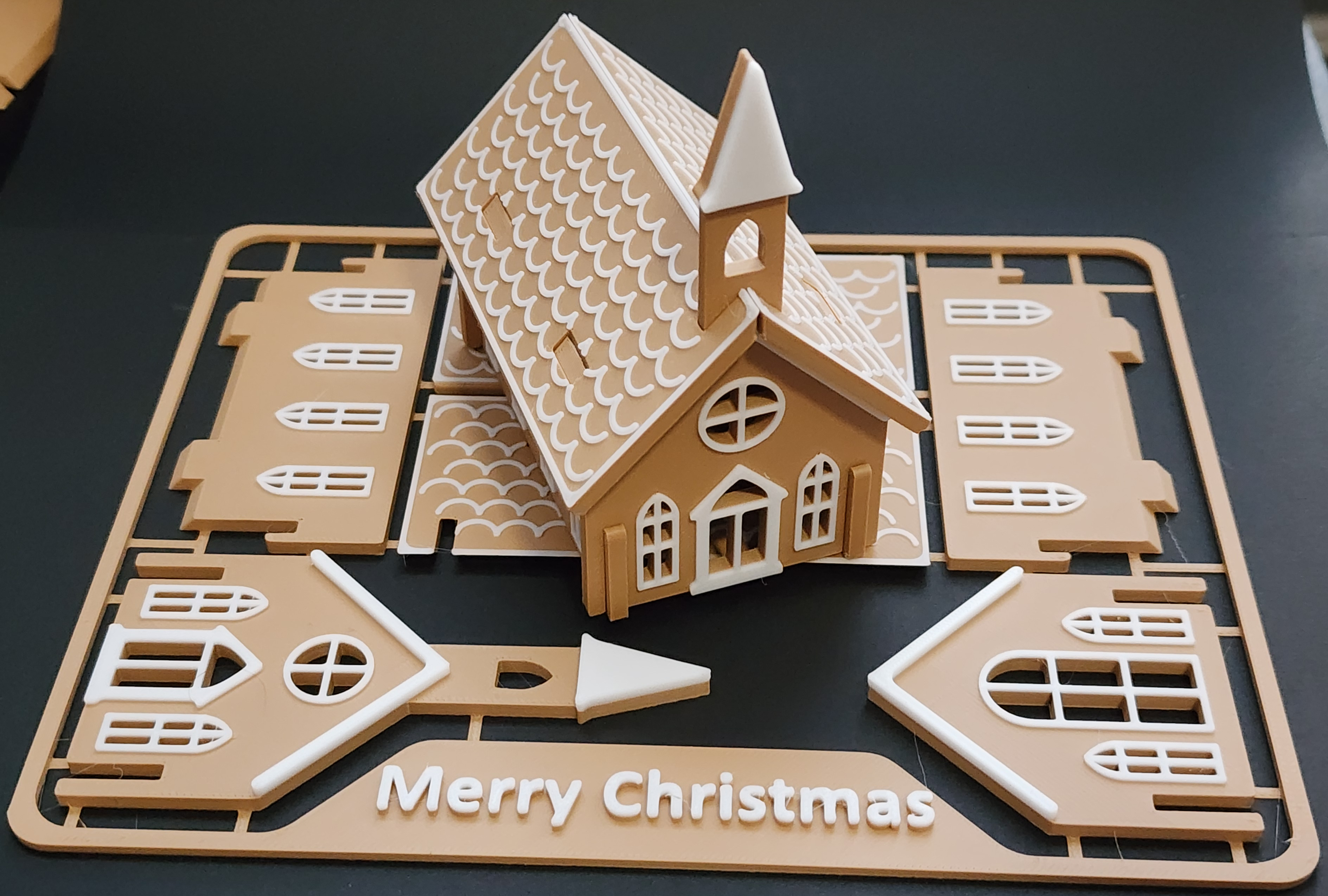 Gingerbread Christmas Church Kit Card