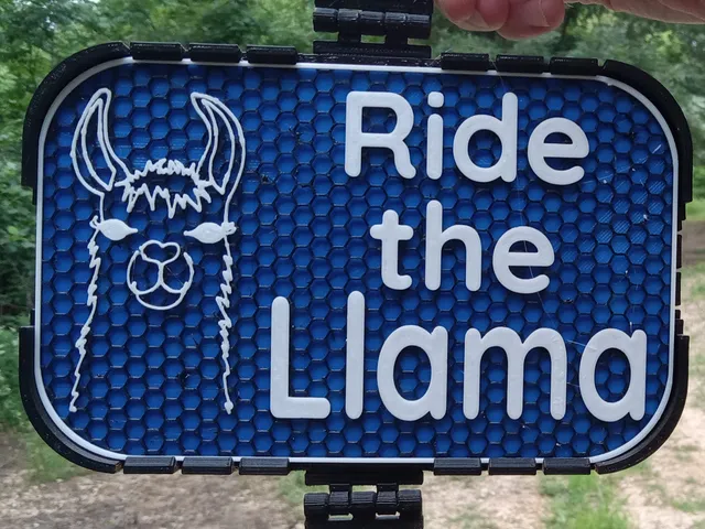 Ride the Llama sign