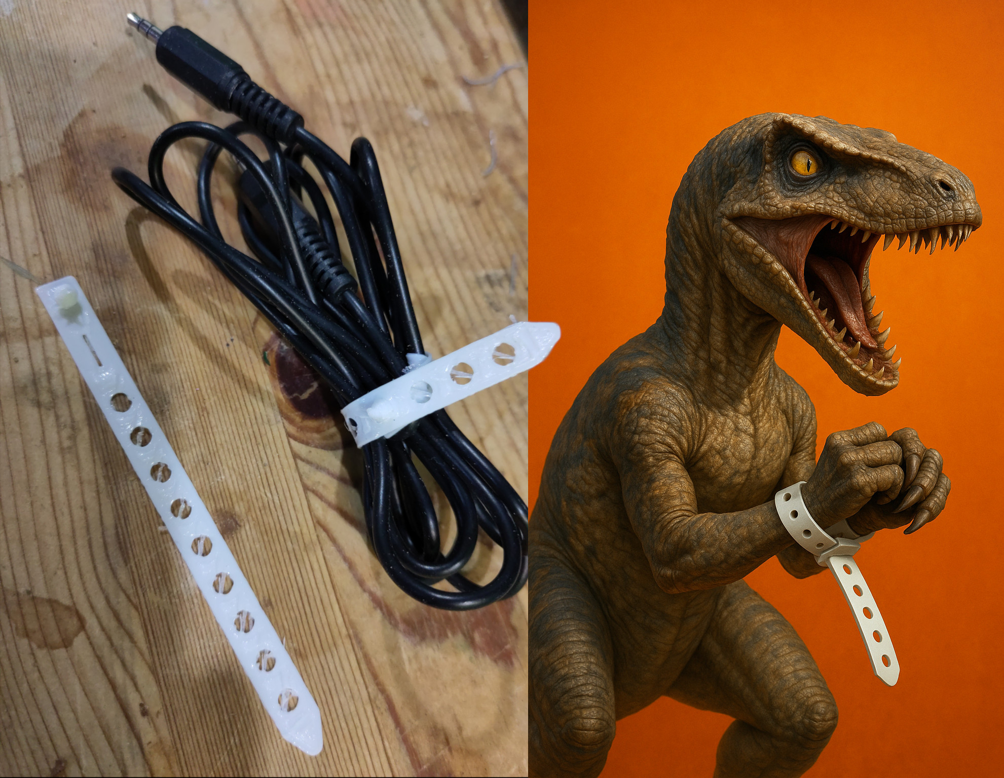 Veloci-Straptor - Fast cable ties [OpenSCAD]