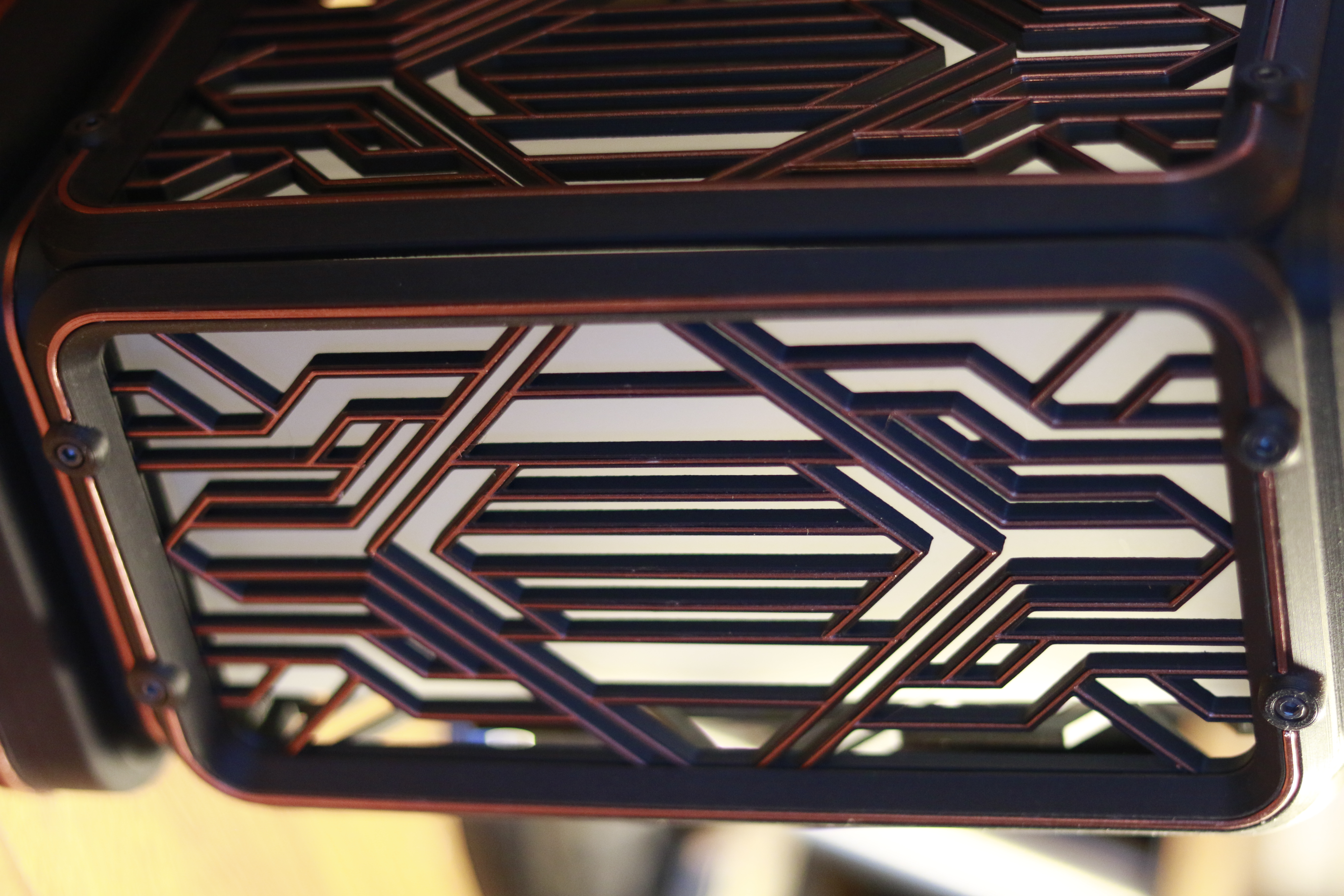 lampshade with a modern art deco mesh (ikea GRÖNÖ)