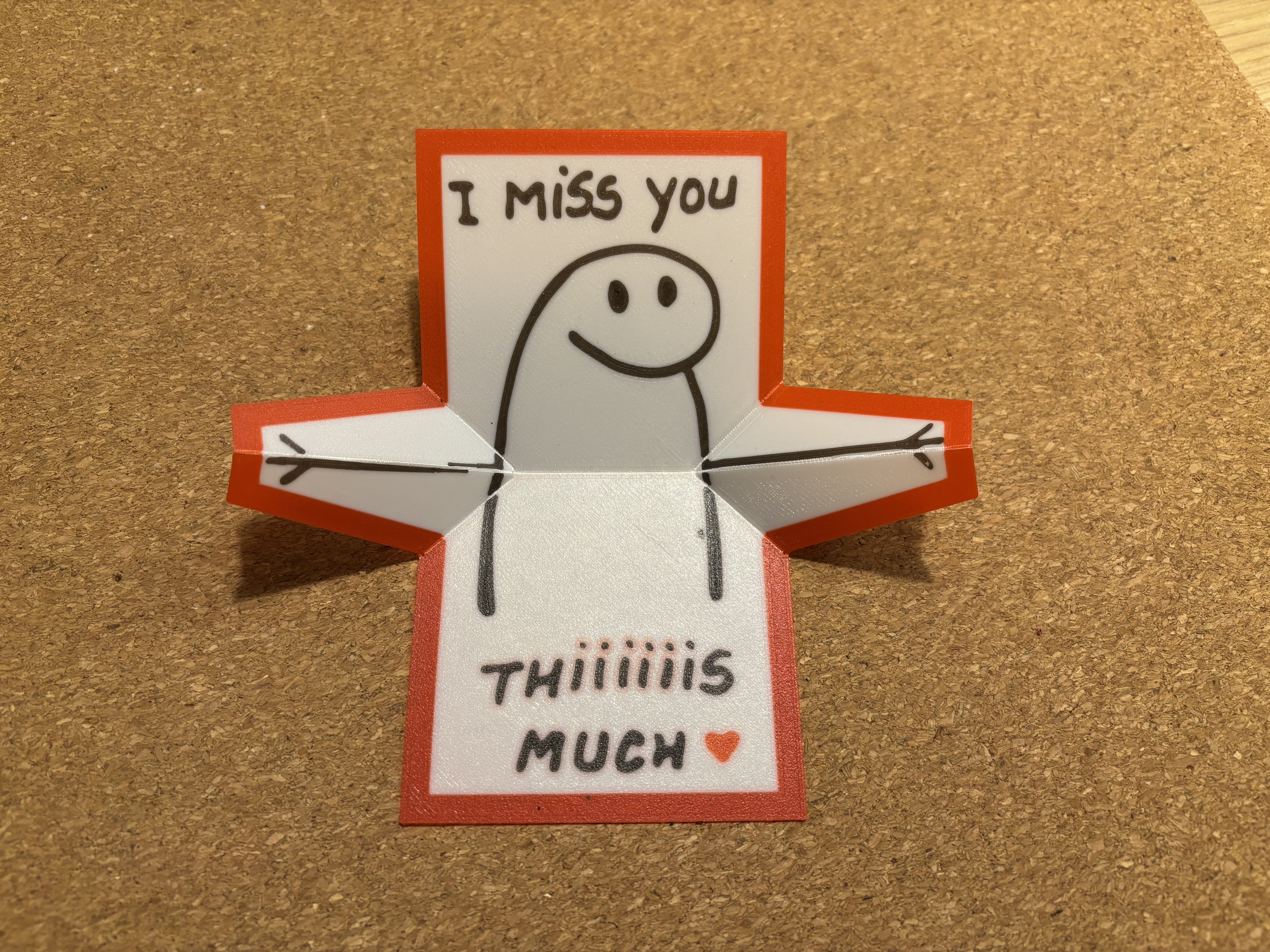 "I Miss You This Much" Pop-Up Hug Card