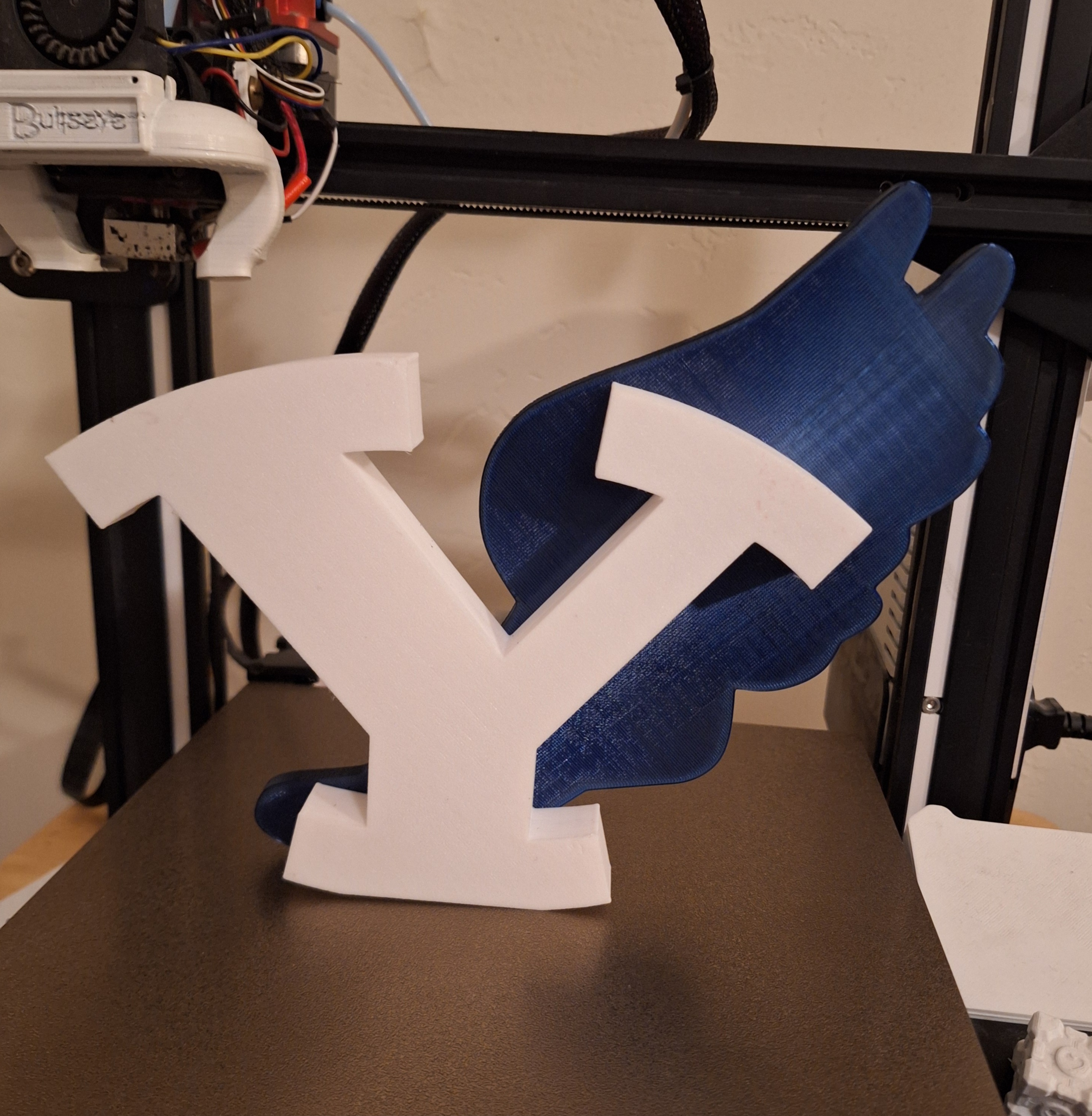 BYU Logo "Stretch Y" Borderless Decor - Self Standing variations 3D model