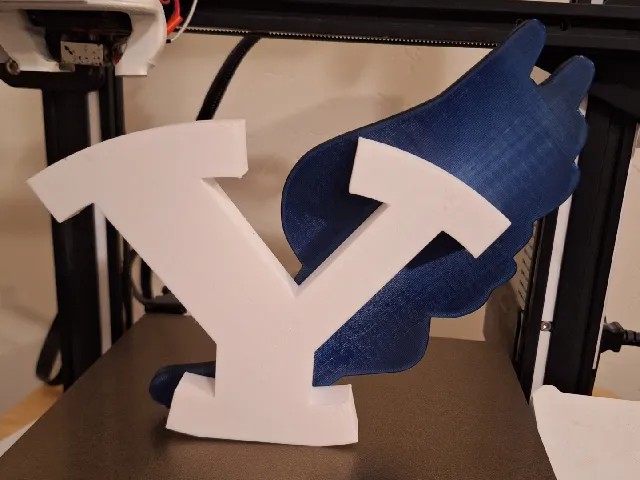 BYU Logo "Stretch Y" Borderless Decor - Self Standing variations