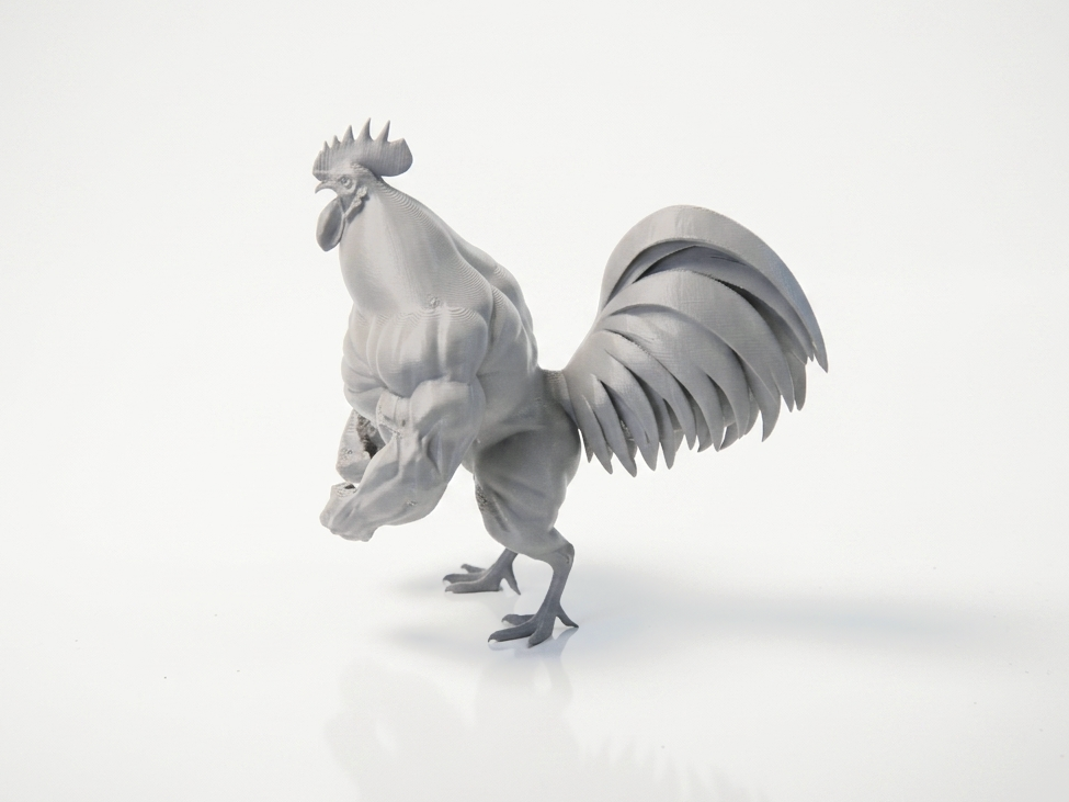 Strong Chicken Rooster Animal Figurine 3D Printable