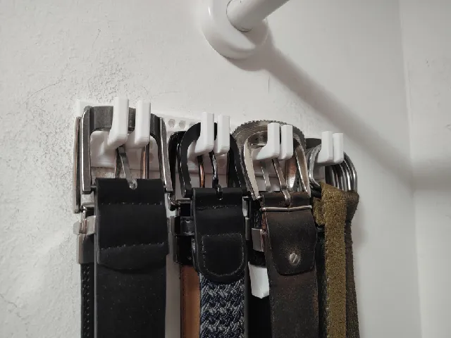 Belt organizer to wall