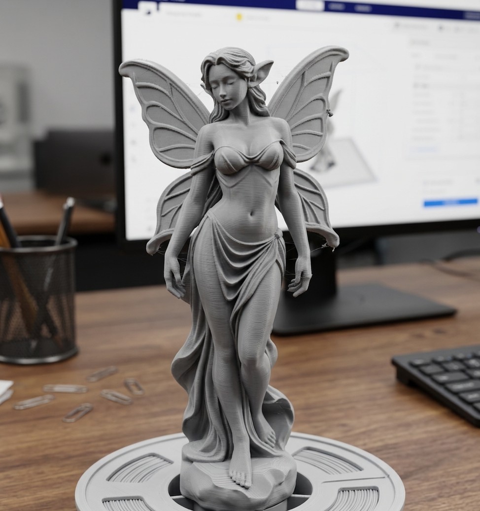 Sensual fairy statue