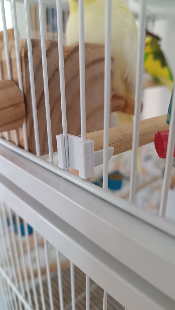15mm perch support for a cage with 12mm mesh