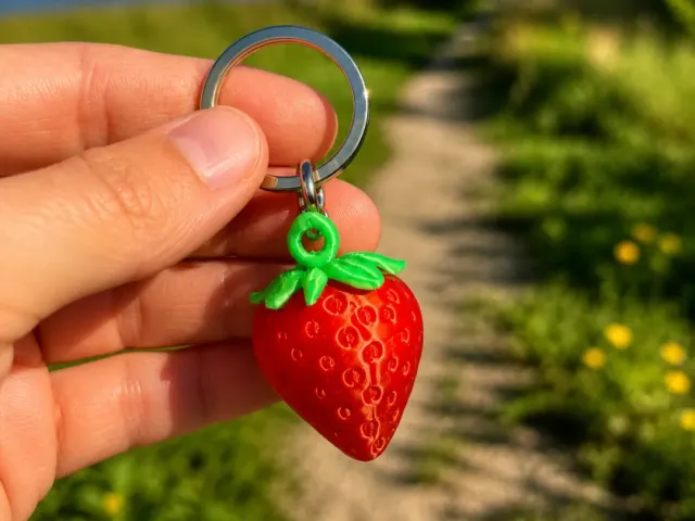 Strawberry Keychain – Cute Fruit Charm