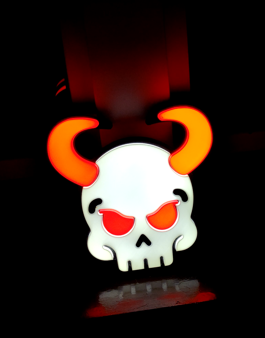 Halloween skull led neon