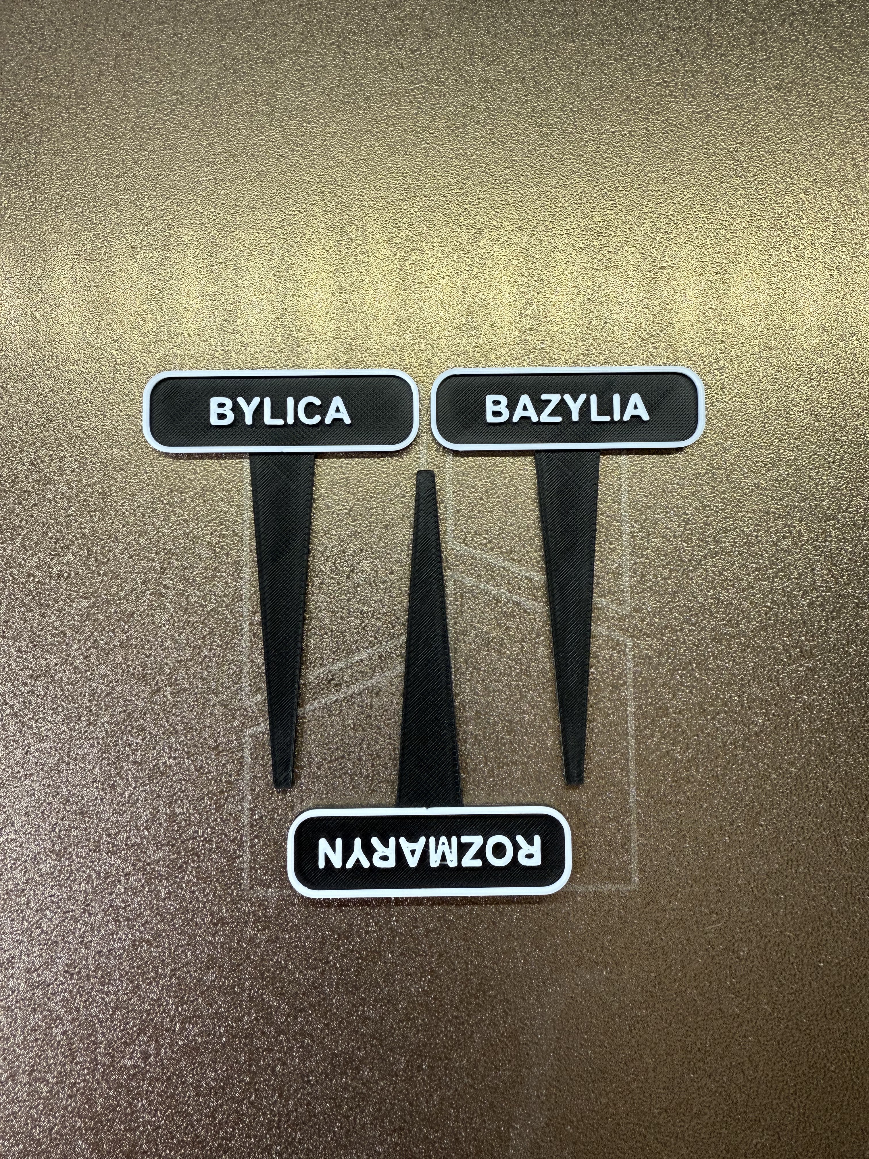 Tabliczki opisowe z nazwami WARZYW i ZIÓŁ (PL)