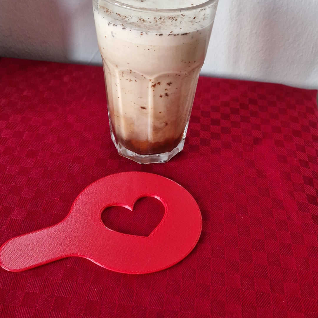 Miniatura 8 do modelo 3D Heart Milk foam template