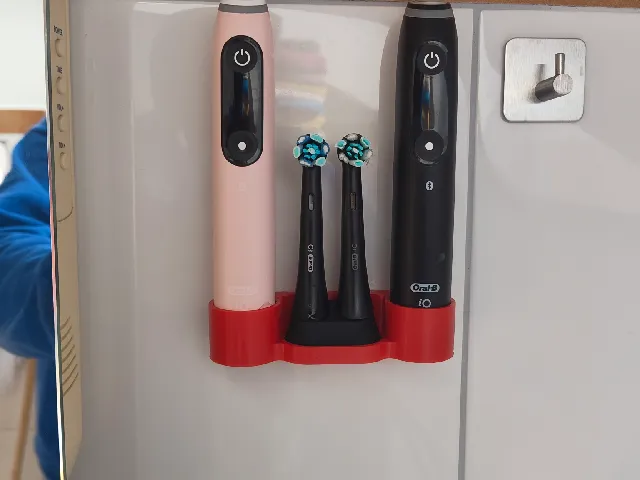 Double OralB IO Holder WallMount with Adhesive