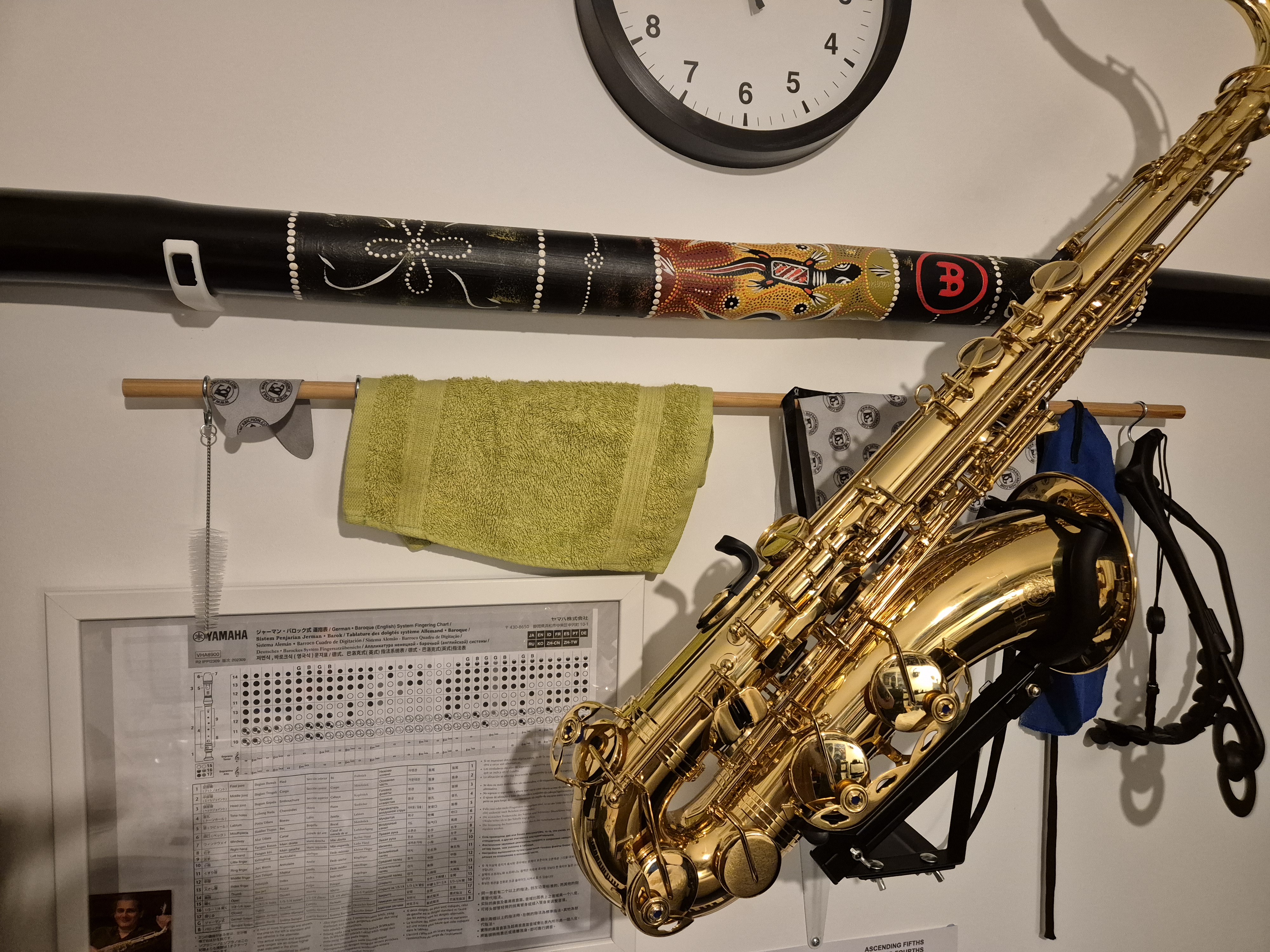 Didgeridoo wall mount
