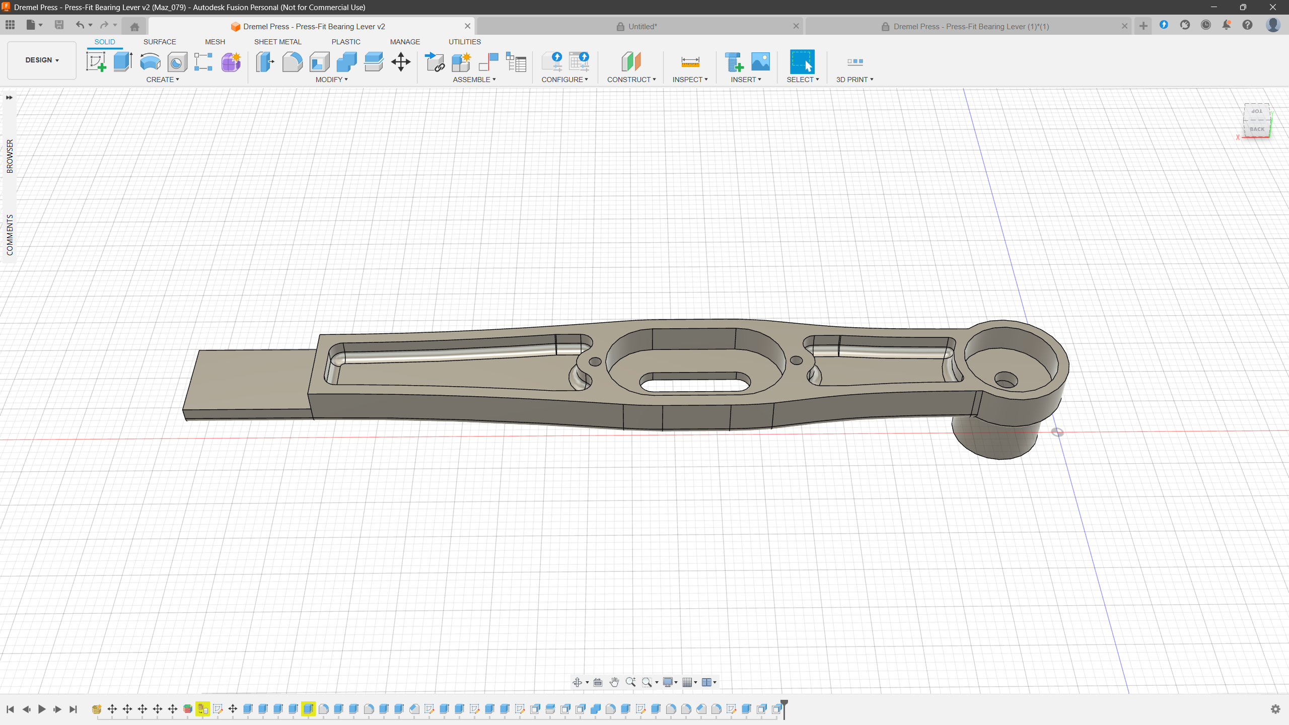 Dremel Press - Press-Fit Bearing Lever - 608zz Bearings