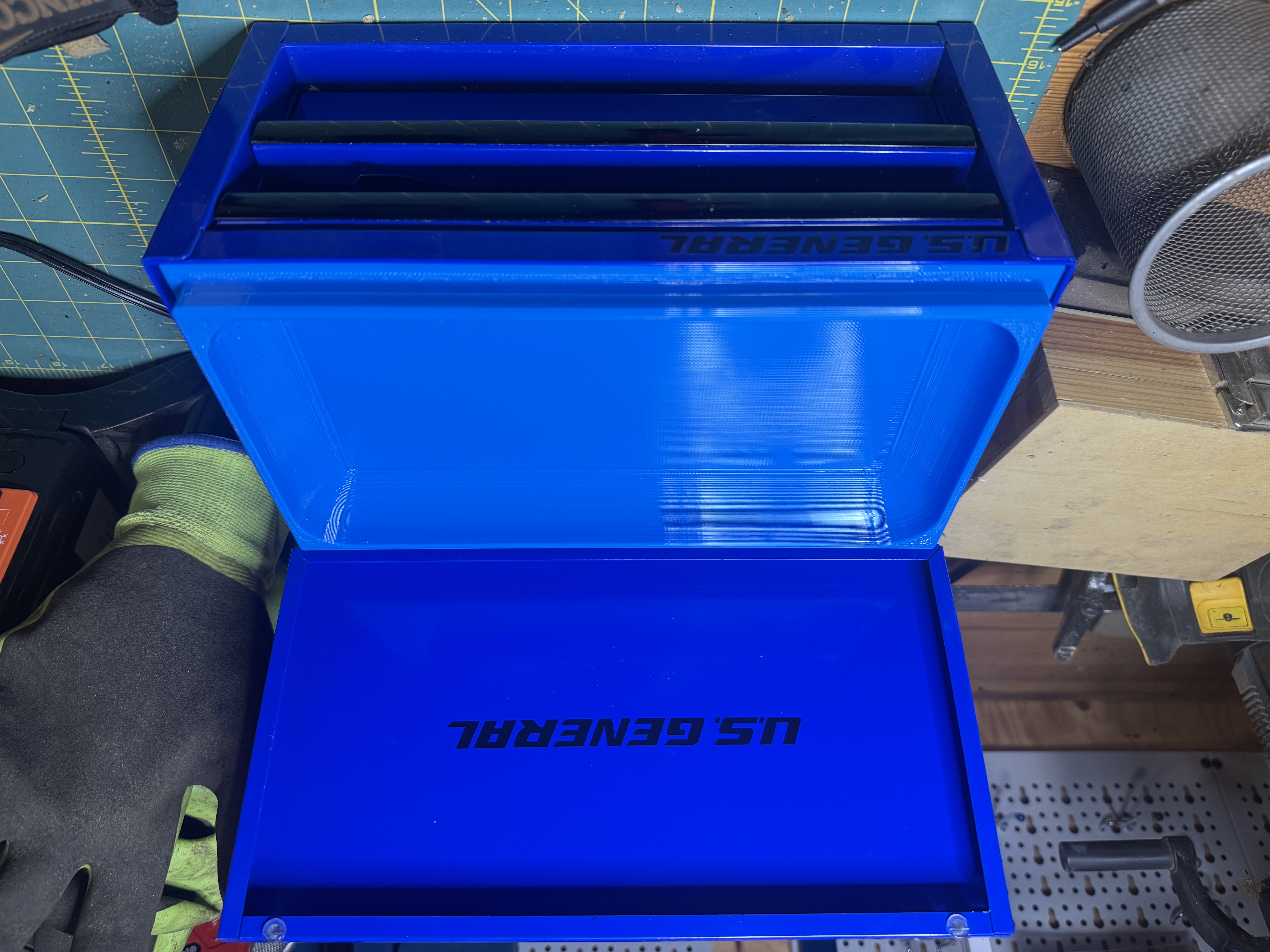 U.S. General Mini toolbox top compartment insert
