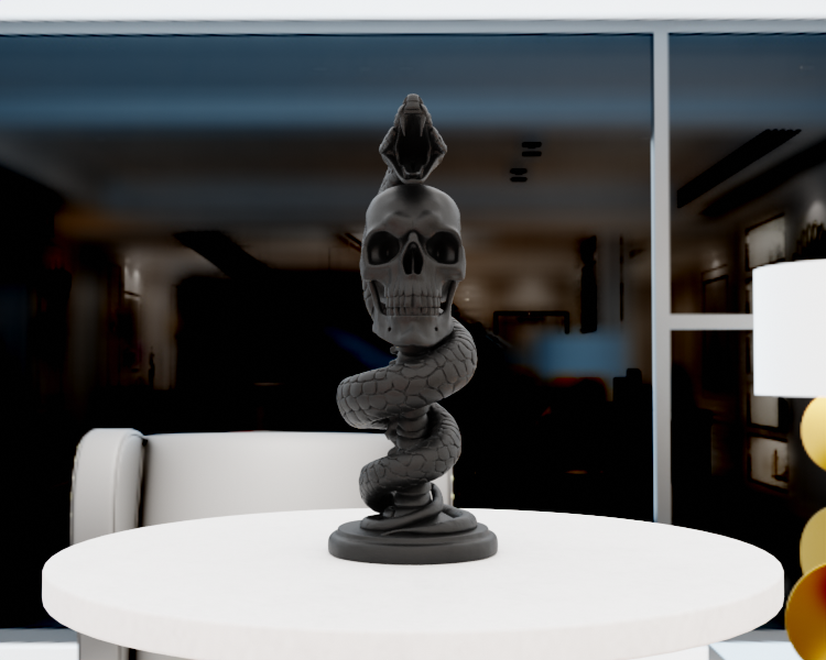 Miniatura 2 do modelo 3D Snake Skull